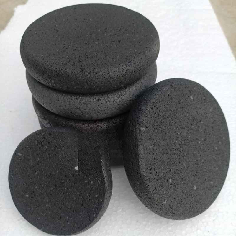 Volcanic Stone Barbecue Stone Plate Korean Barbecue Western Steak Barbecue Plate Japanese Hotel Stone Mini Round Stone Plate