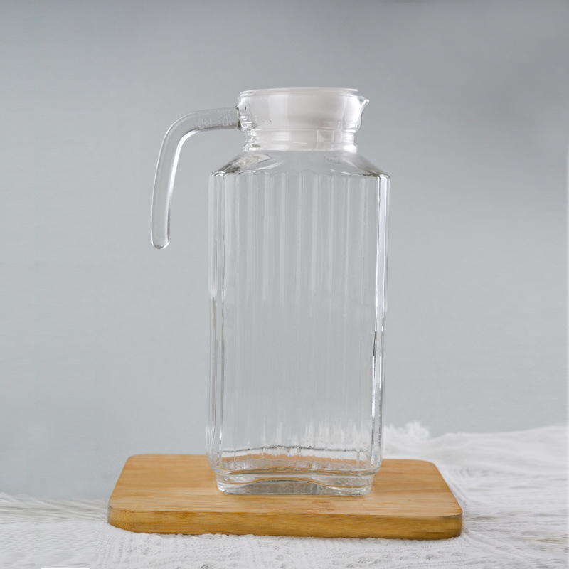 Jarra de agua fría de vidrio al por mayor con gran capacidad, diseño de diamantes, suministro directo del fabricante para uso doméstico. image 4