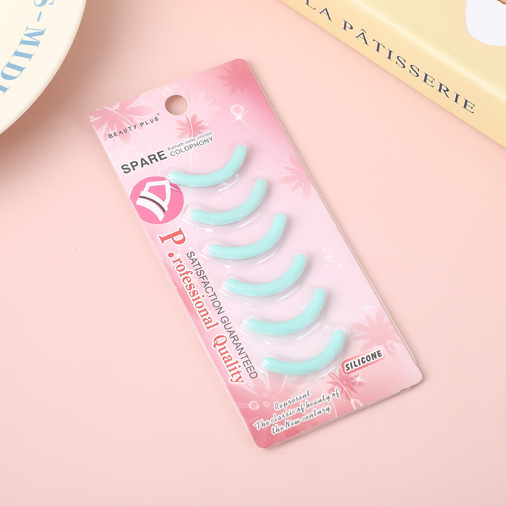 Tira rizador de pestañas de repuesto, tira de silicona universal, artefacto de pestañas elástico, estilo duradero, paquete de 6 herramientas de belleza para mujeres