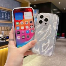 适用苹果15PM镜头保护羽纱手机壳高级感iphone16PRO泡芙IMD保护套