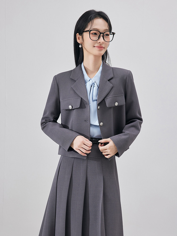 短款西装外套女小个子春秋大学生面试正装职业装通勤气质西服套装|undefined