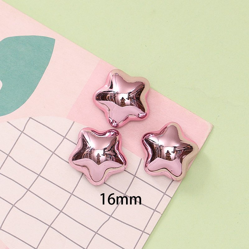 Textura de metal lindo expansión estrella DIY crema pegamento teléfono caso zapato hebilla horquilla resina joyería accesorios al por mayor