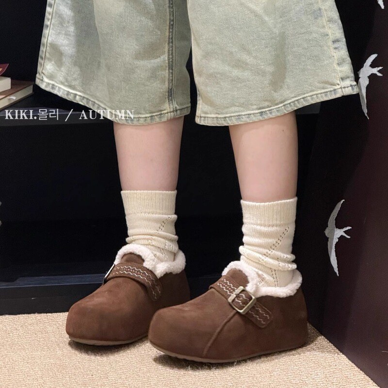 软皮版~内增高加绒博肯鞋短靴女2025年新款复古保暖短筒雪地靴|undefined
