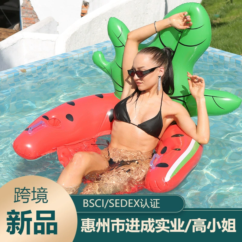 В наличии надувное кресло для крепления на арбуз утолщенное U-образное водяное поплавок диван фруктовый ветер гамак плавательное кольцо