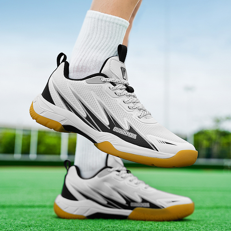 Nuevos zapatos de bádminton transfronterizos para parejas respirables y amortiguadores, tenis, voleibol, tenis de mesa, zapatos de entrenamiento deportivo