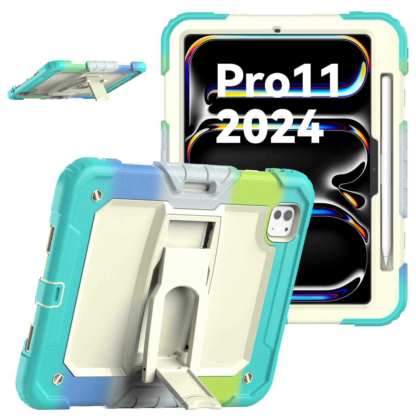iPad Pro2024 nueva cubierta plana de silicona air6 manzana cubierta 11 pulgadas soporte anti-caída y anti-flexión
