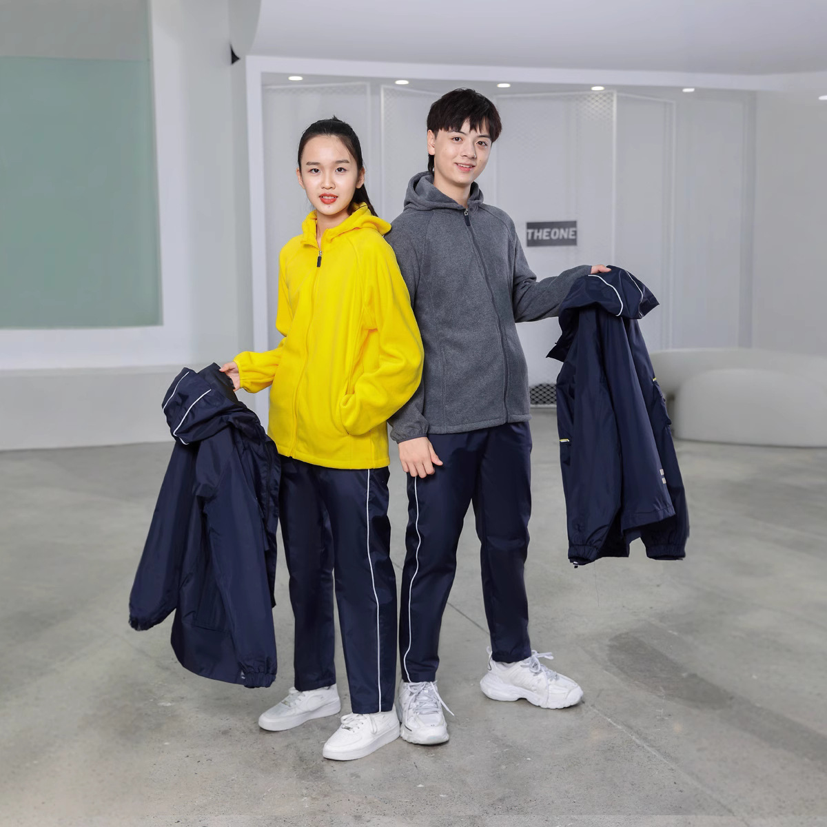 봄과 가을 겨울 학교 유니폼 세트 학생 3 대 1 소박한 옷 3 조각 세트 초등학교 게임 두꺼운 수업 세트