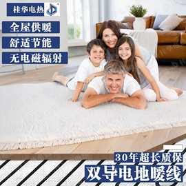 电地暖线双导发热电缆电采暖耐高温无辐射家用电加热可调温速热