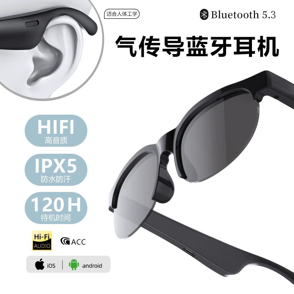 Умные очки Bluetooth XG88PRO, защита от УФ и синего света, защита глаз водителя (Черный)