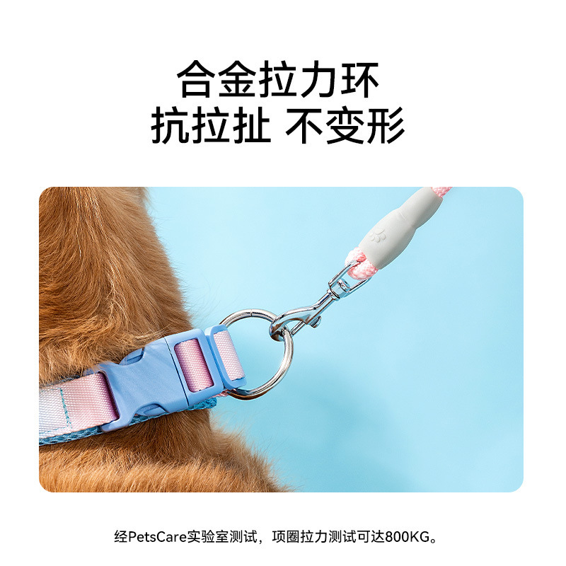 Collar ajustable de color gradiente al aire libre cuerda de tracción para perros grandes cuerda para perros para caminar cuerda para perros para mascotas artículos de salida