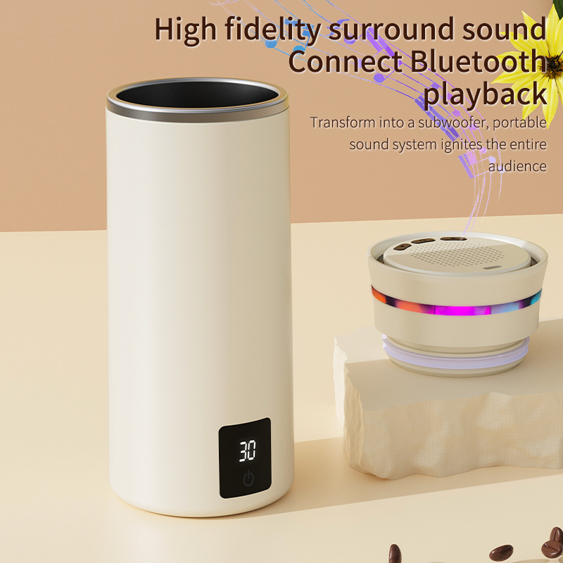 Amazon recargable música taza de agitación automática taza de agitación eléctrica taza de agua de polvo de plástico conveniente taza de agitación de café