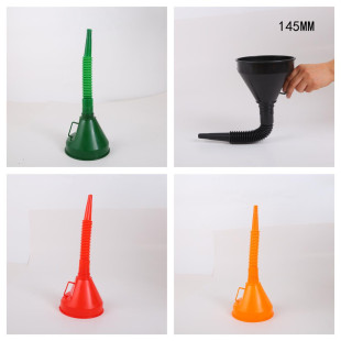 Car motorcycle fuel funnel fuel bucket with strainer injection funnel self-driving travel emergency tool 145MM Black