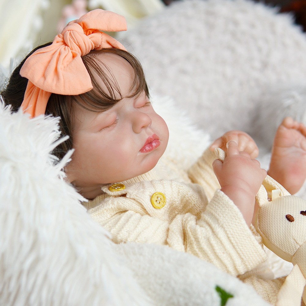 18 pulgadas LouLou muñeca renacida simulación de color de piel hecha a mano 3D piel de sangre venosa visible fuente transfronteriza