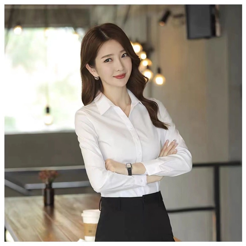 春夏秋短袖衬衫韩版修身正肩显瘦职业休闲时尚衬衣上衣女通勤风|undefined