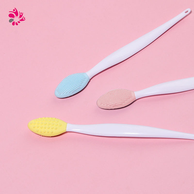 美妆工具硅胶洁面刷 面部清洁按摩双面硅胶鼻头刷厂家定制