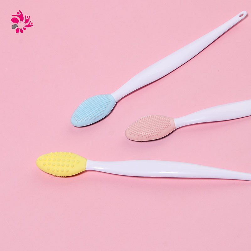 美妆工具硅胶洁面刷 面部清洁按摩双面硅胶鼻头刷厂家定制