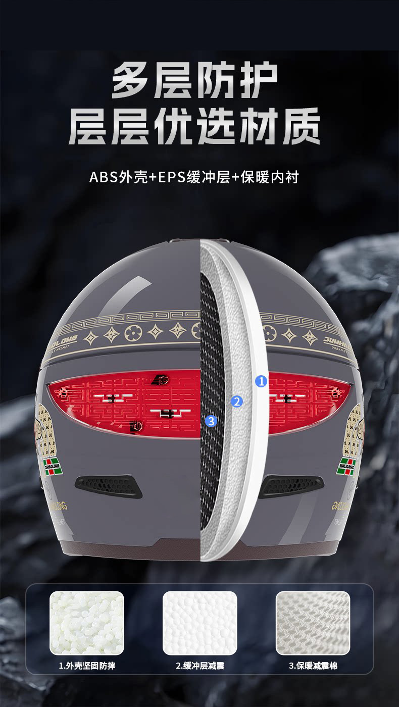 Helmet for women riding electric scooters, rainproof with silver-coated lenses, 3C certified, suitable for all seasons, sun protection, UV protection safety helmet