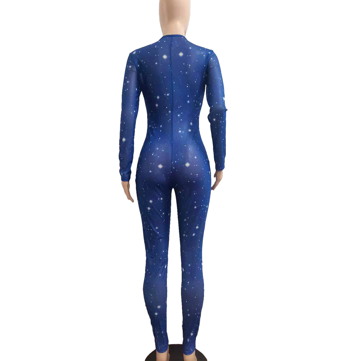 Sexy Mesh Digital Printing Jumpsuit