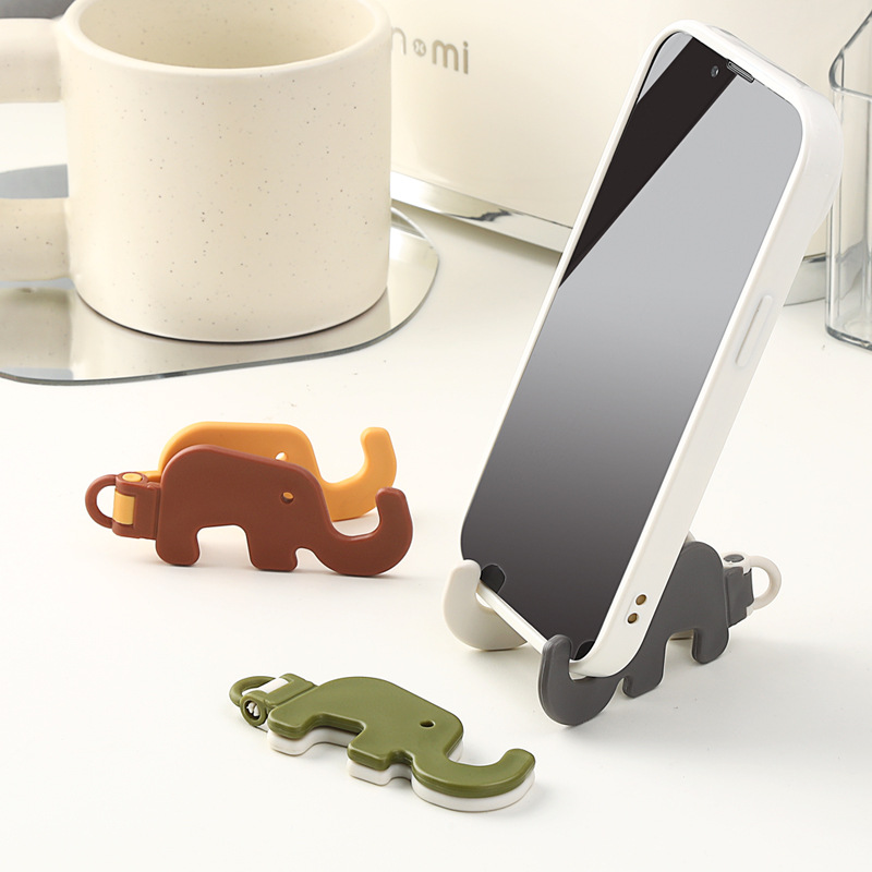 Creative portable mobile phone holder cartoon elephant desktop foldable lazy mini holder student mobile phone holder