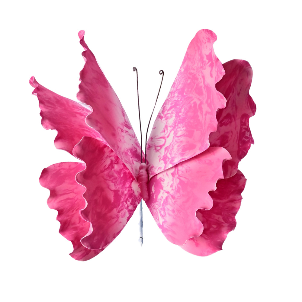 Patrón de color de boda Mariposa Decoración de la sala de bodas PE tridimensional Adornos de guía de carretera de seda Boda de la mañana Artículos de decoración Daquan