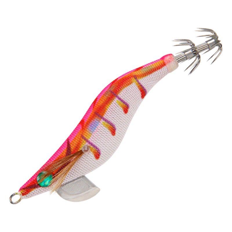 LETOYO Luminoso Camarón de madera Cebo de carretera Cebo falso EGI Cebo de pesca de calamar biónico Aparejos de pesca Weihai Aparejos de pesca al por mayor