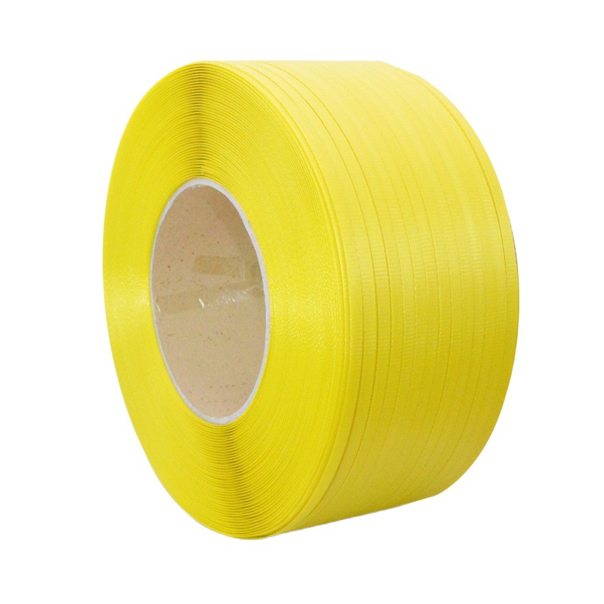 PP embalaje cinta de embalaje de plástico cinta de encuadernación suministro directo de fábrica grande al por mayor cinta de polipropileno transparente amarillo en stock