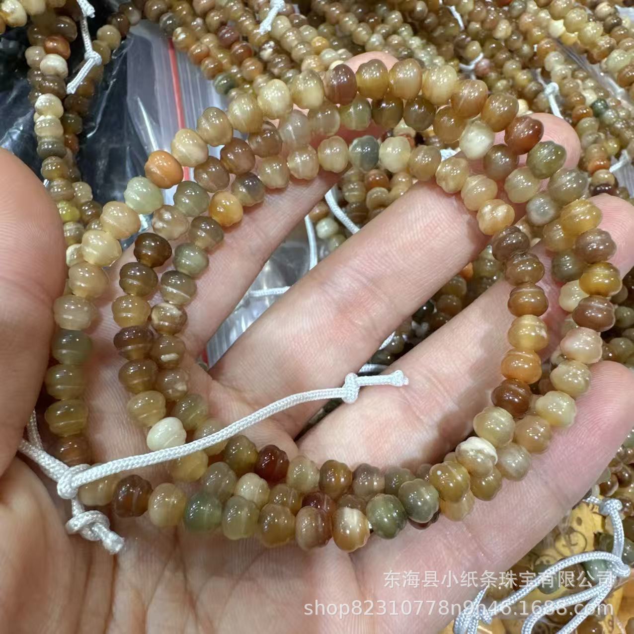 Jade Dragon Spine Gourd DIY Accessories Handmade Woven Bracelet Necklace Buddhist Beads Fashion Accessories Spacer Beads