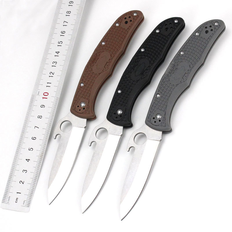 C10折叠刀户外刀便携刀具尼龙纤维手柄折刀现货