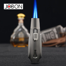 新款JOBON中邦双直冲打火机 可视窗充气点艾草雪茄防风打火机厂家