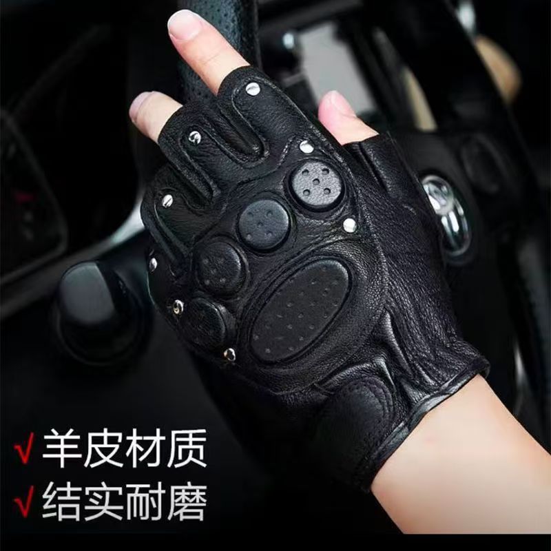 战术手套男士半指真皮羊皮特种兵训练防滑耐磨户外运动摩托车骑行