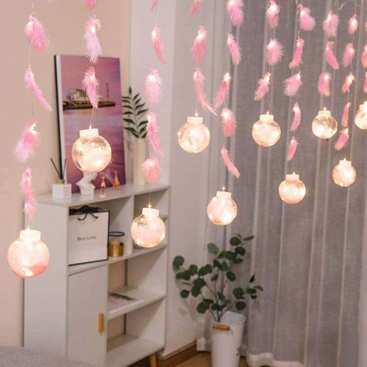 过年星星灯闪灯灯串满天星节日彩灯窗帘灯小夜灯少女心新年装饰灯