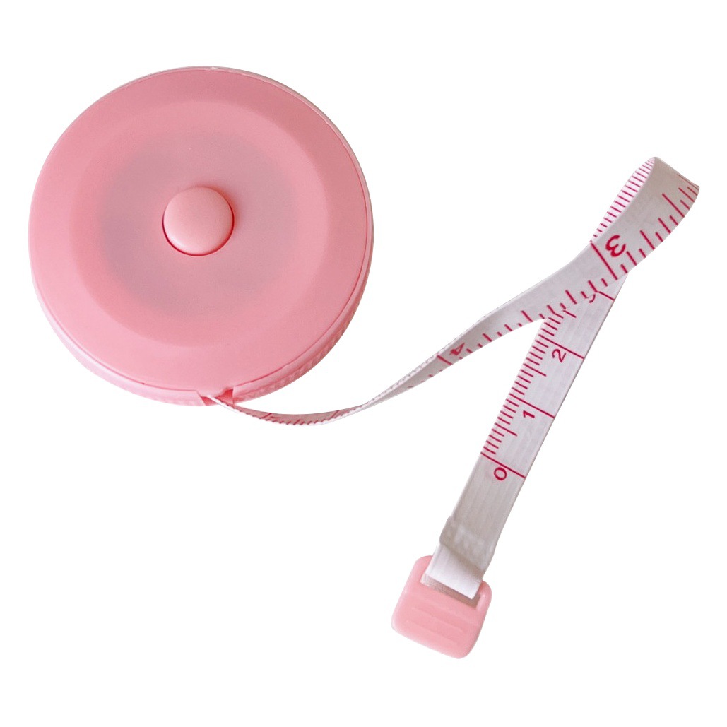 Mini cinta portátil de medición de ropa de 1,5 m cinta de medición circunferencia de la cintura circunferencia de la cadera dibujos animados lindo medición regla de tres circunferencia regla suave estudiante