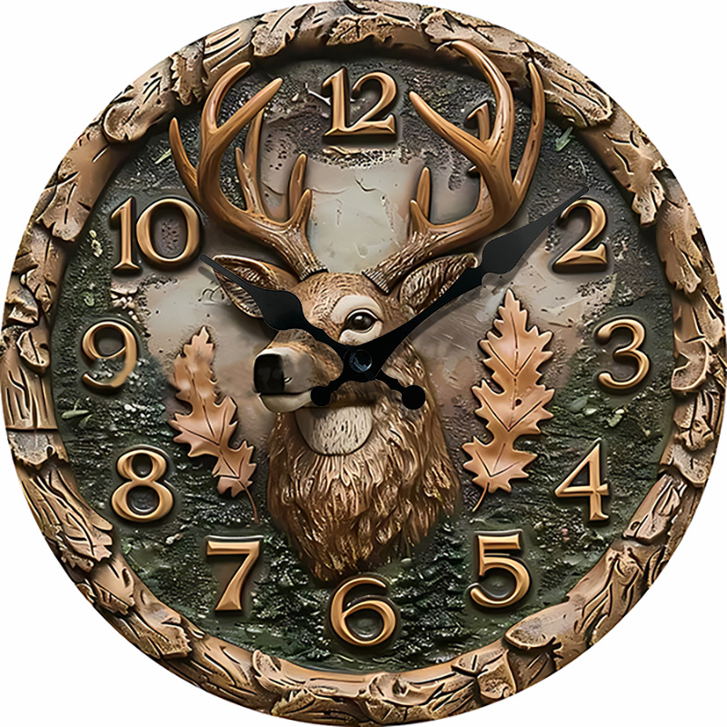 Reloj de efecto pseudo-estéreo nuevo de venta caliente transfronteriza, reloj de estilo de caricatura real, reloj de animales