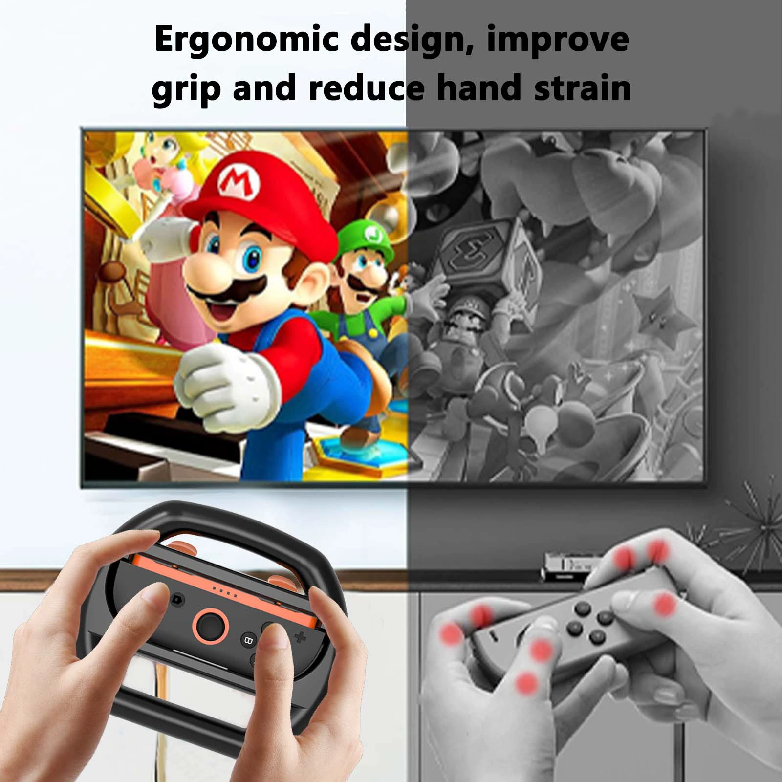 Compatible handle, racing car, steering wheel with accessories