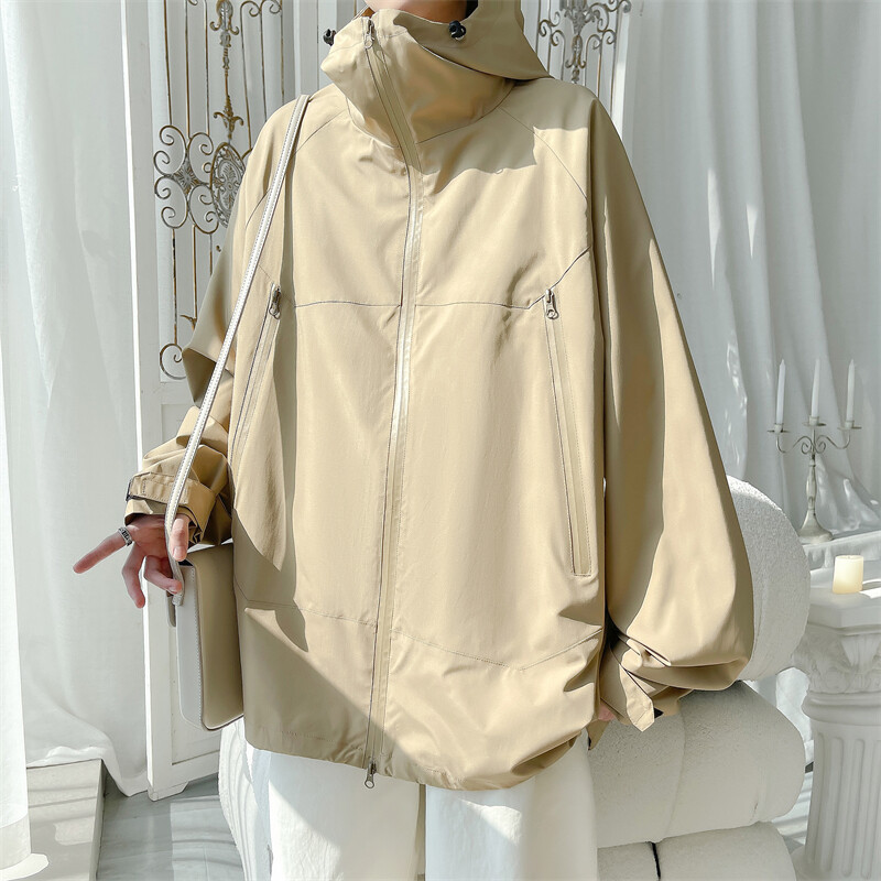 Cross-border Spring New Japanese plus size Tooling Men's Multi-zipper Soft Shell Jacket Men's Trendy Jacket