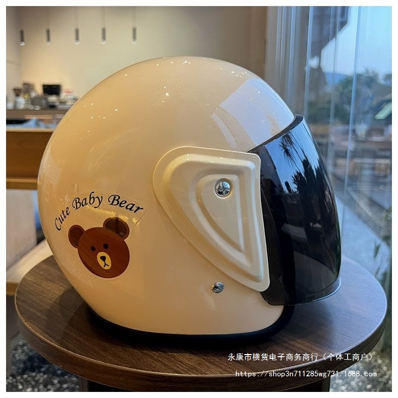Winter 3C Safety Certified Electric Vehicle Helmet Motorcycle Battery Car Cartoon