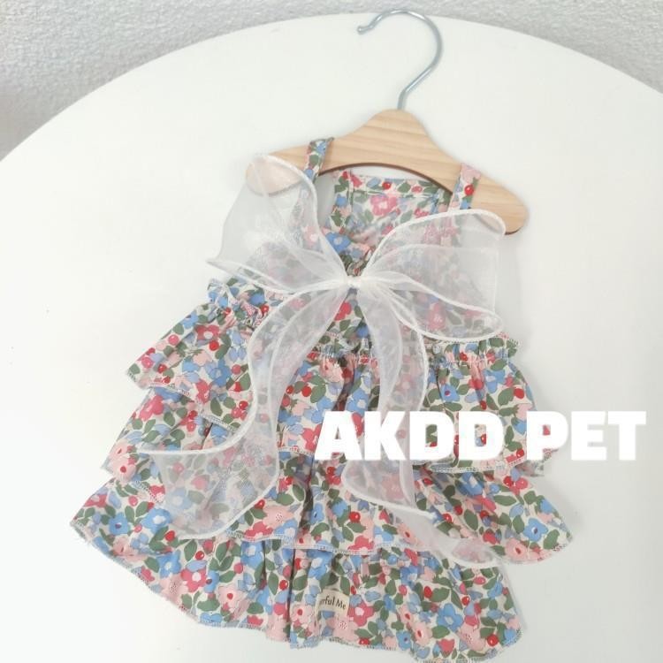 Pastoral Cotton Flower Pet Clothing display picture 2