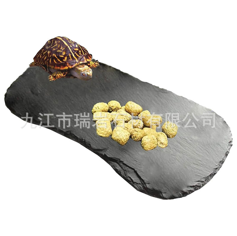 Reptiles terraza de descanso tortuga molino de uñas pizarra pizarra pet board decoración de acuario paisaje