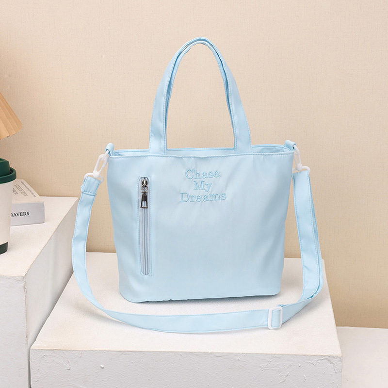 Korean-style embroidered letter nylon bag for women, dopamine-style gift, fashionable and trendy lightweight shoulder bag Korean-style embroidered letter nylon bag for women, dopamine-style gift, fashionable and trendy lightweight shoulder bag