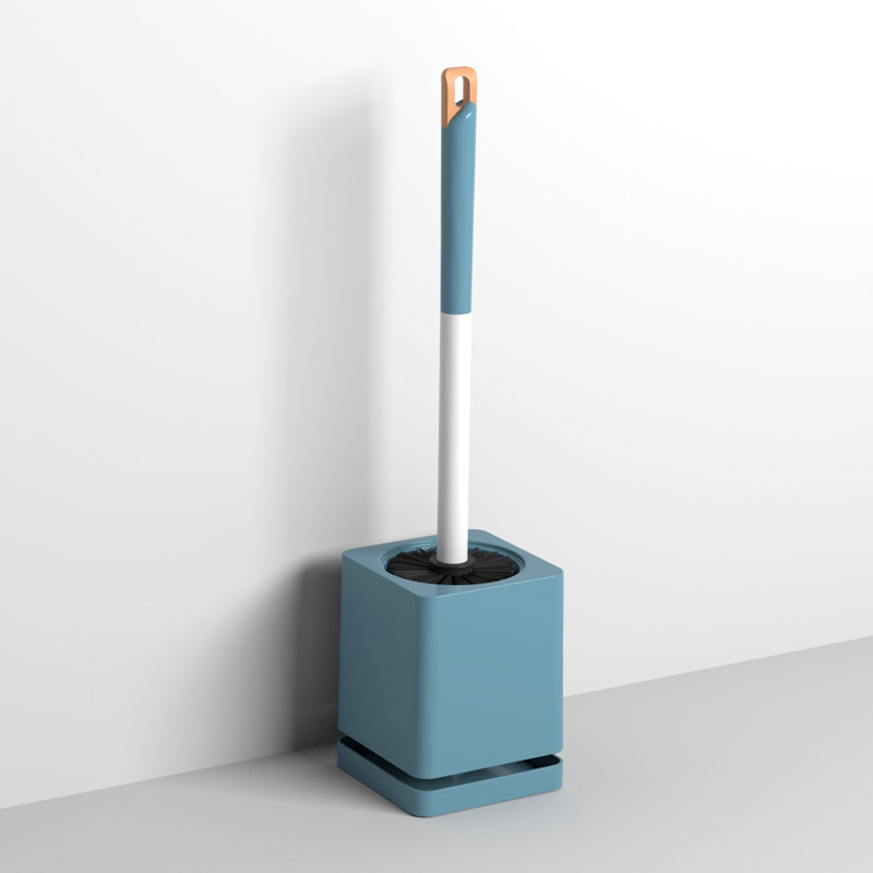 長い柄の便器のブラシは底を持って壁掛けに座ってブラシをかけます。|undefined