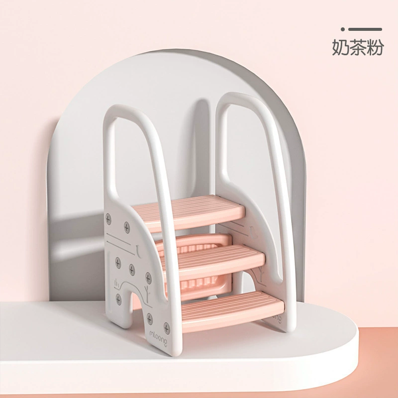 Многофункциональная безопасная подставка-стремянка Manlong: трехступенчатая, с защитным бортиком, в форме арахиса, телескопическая