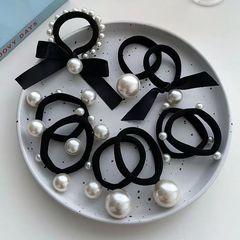 Niche fabric hair accessories for women to tie their hair, minimalist style, high elasticity, 11-piece set, small fragrant bead hair band, rubber band