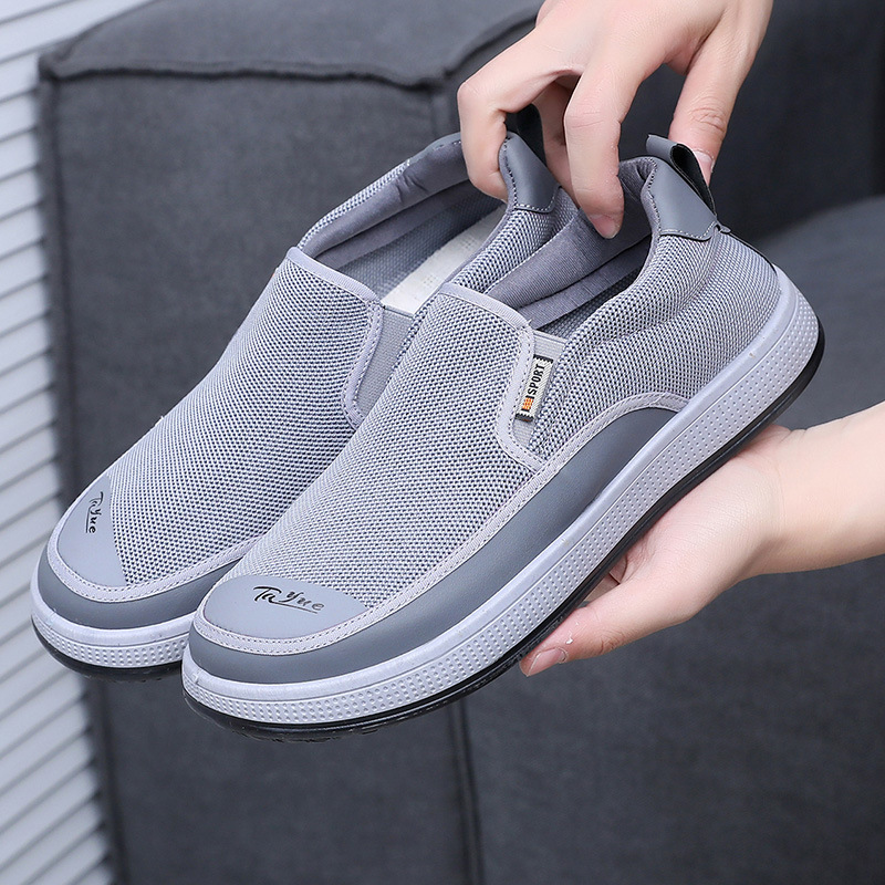 Men's Comfortable Slip-On Canvas Shoes, Casual Wear-Resistant Men's Shoes, Breathable Non-Slip Shoes, Walking Shoes