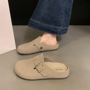 Platform-soled Birkenan Shoes Half Slippers Women's 2025 Spring New Style Baotou Slippers Inner Heightening Slip-on Birkenan Shoes for Children