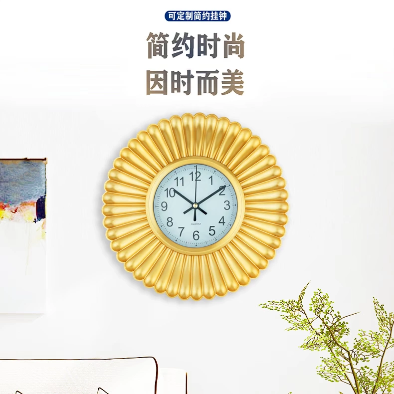 Настенные часы для гостиной, простые креативные часы, современные модные индивидуальные часы, 3D трехмерные часы, тонкие края, подвесные часы, золото