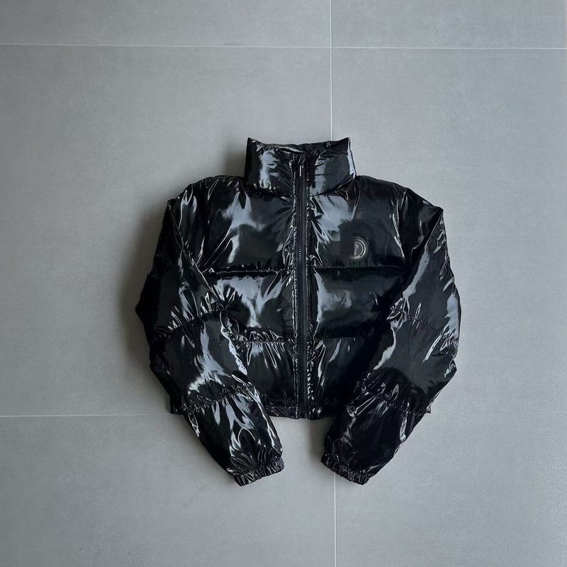 Trapstar ハイバージョンクラシックブラック光沢のある刺繍フード付きコットンコート冬厚いコート防水パンコート|undefined