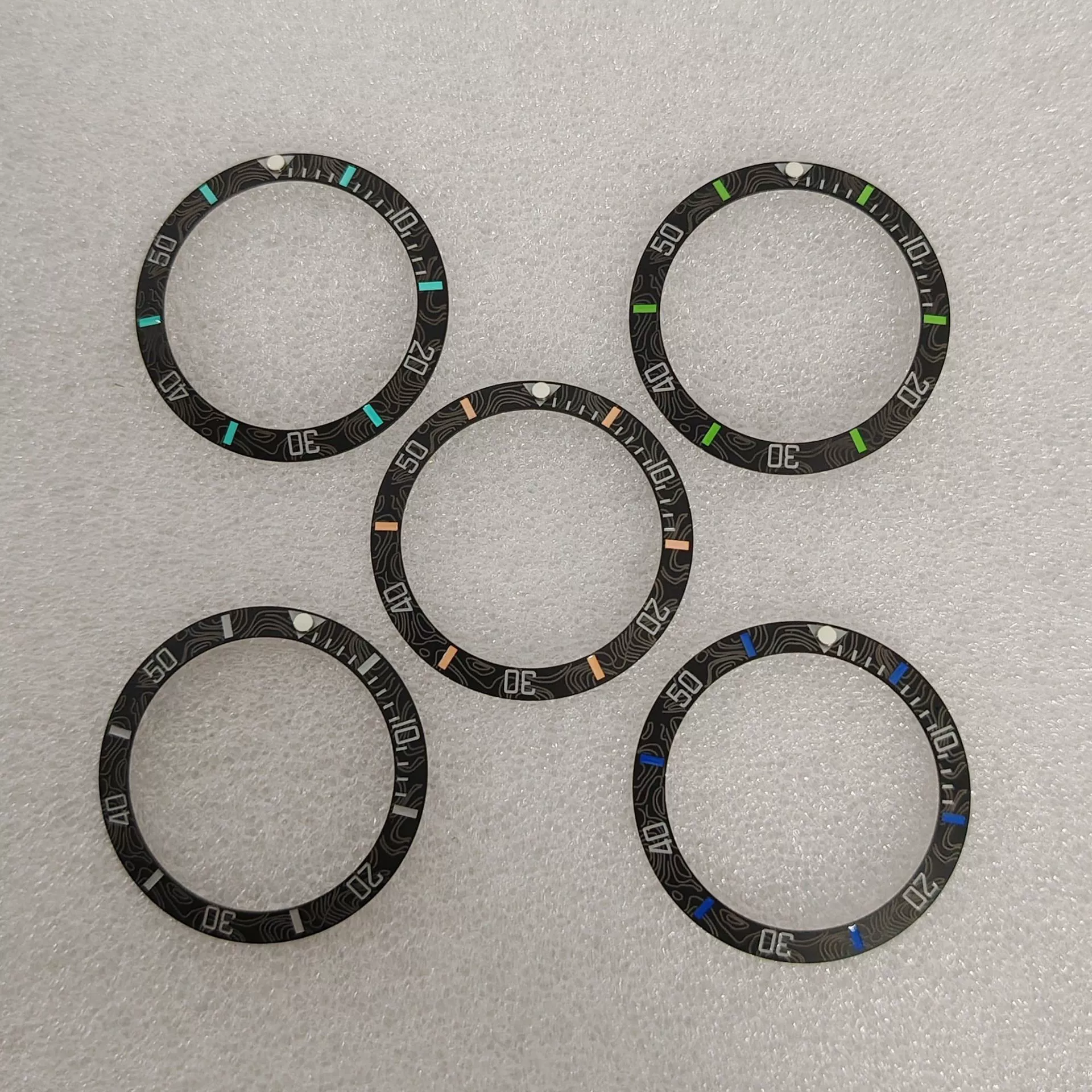 Новый тип кольца наружный диаметр 38MM внутренний диаметр 30,5 MM матовый скос узор безсветящийся SUB керамический круг