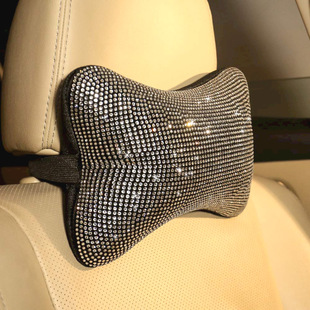 Car Diamond Headrest Pillow Car Car Car Car Car Rhinestone Full Rhinestone with Drill Flash Drill Neck Pillow