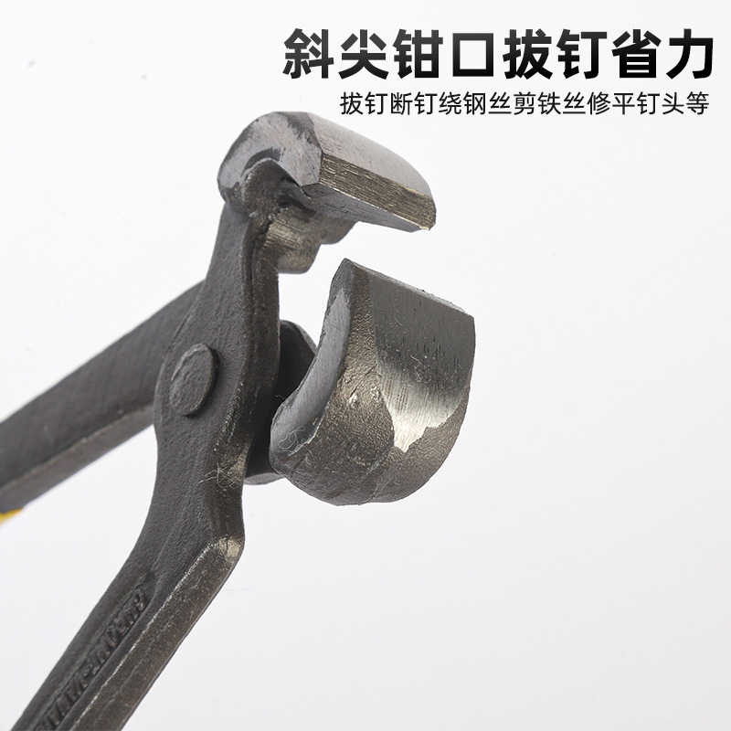 Suministro de fabricantes Alicates de clavos para carpintería multifuncionales Herramientas de reparación de clavos Alicates de tigre de boca plana Manuales de cascanueces de 8 pulgadas