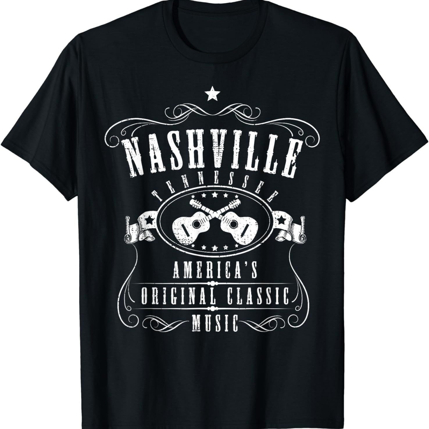 Nashville Country Music T-Shirt Vintage Tennessee Musician T